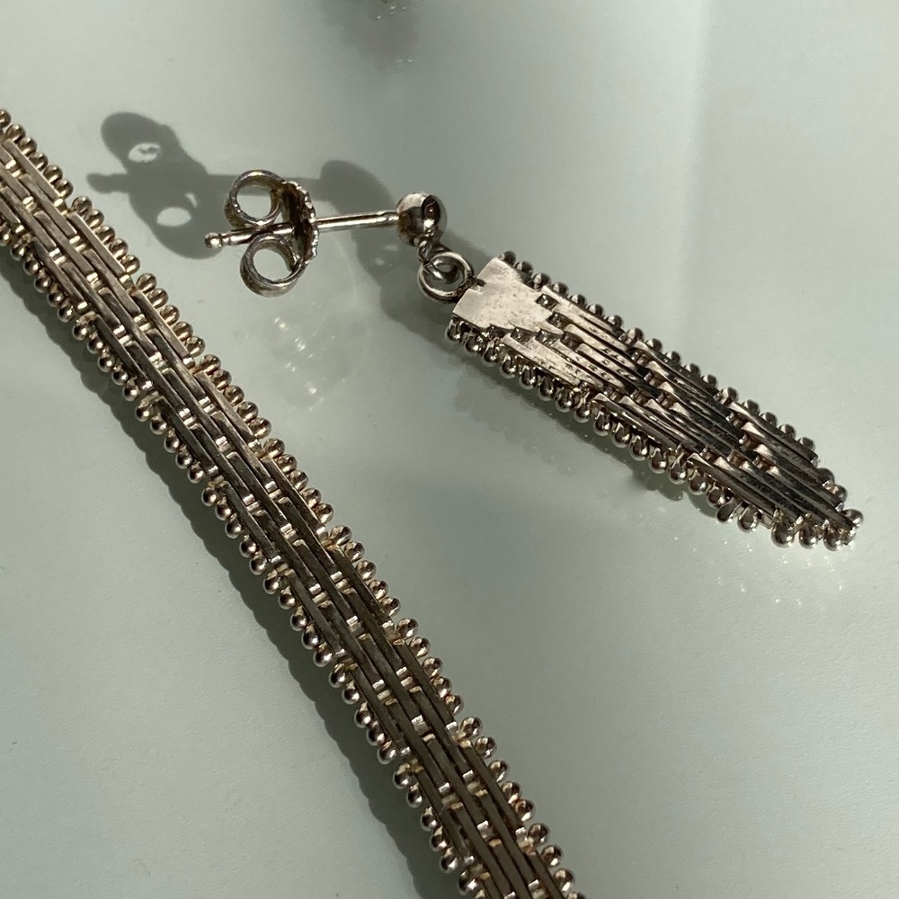 🎁 🎁 Stunning Sterling Silver earring/necklace set (stamped) - Picture 8 of 8